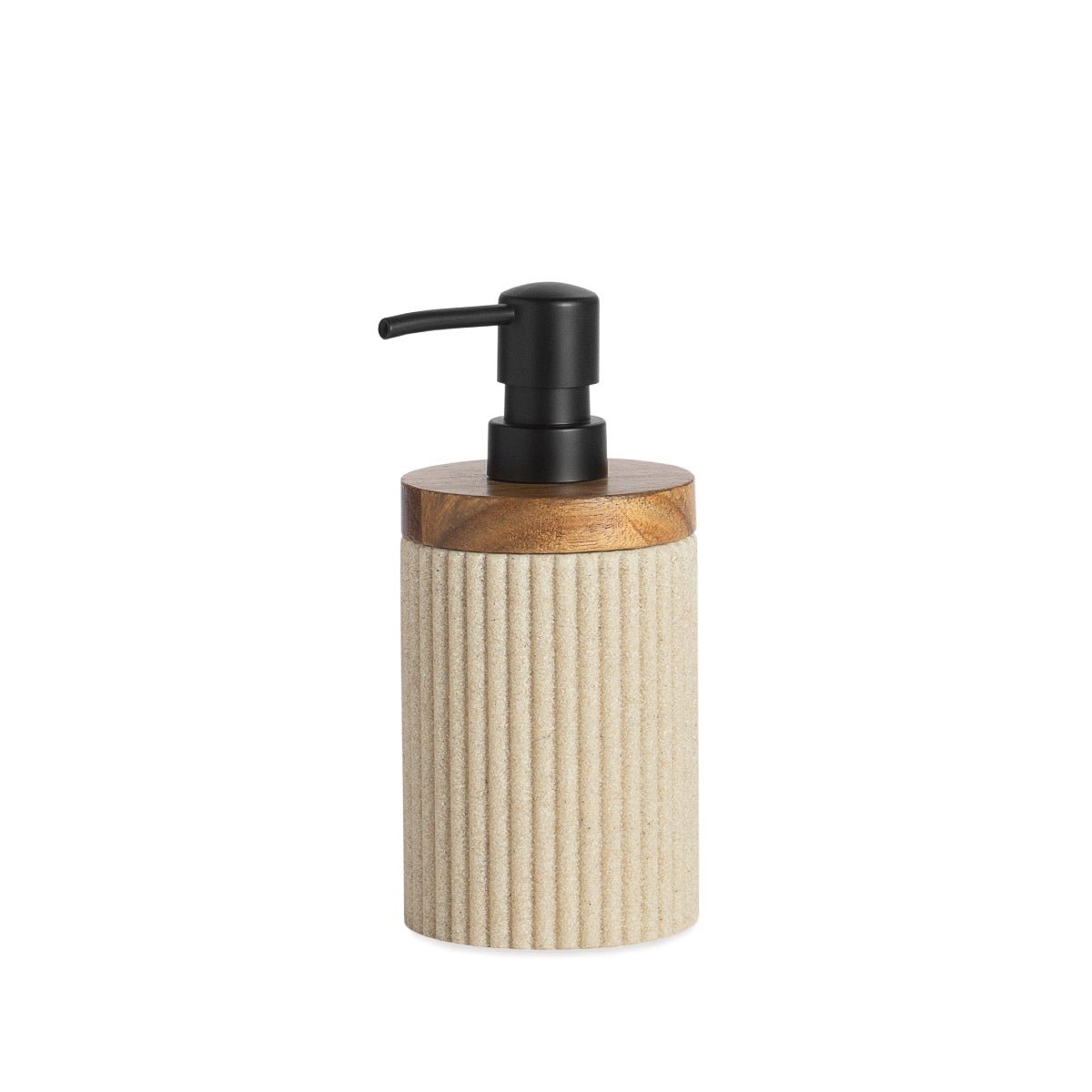 Andrea House Baño distributeur savon beige bois résine