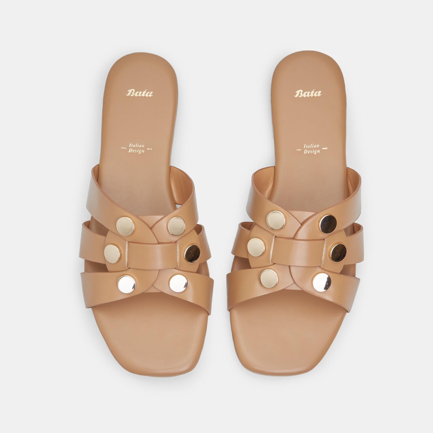 Bata Sandales mules plates femme confort