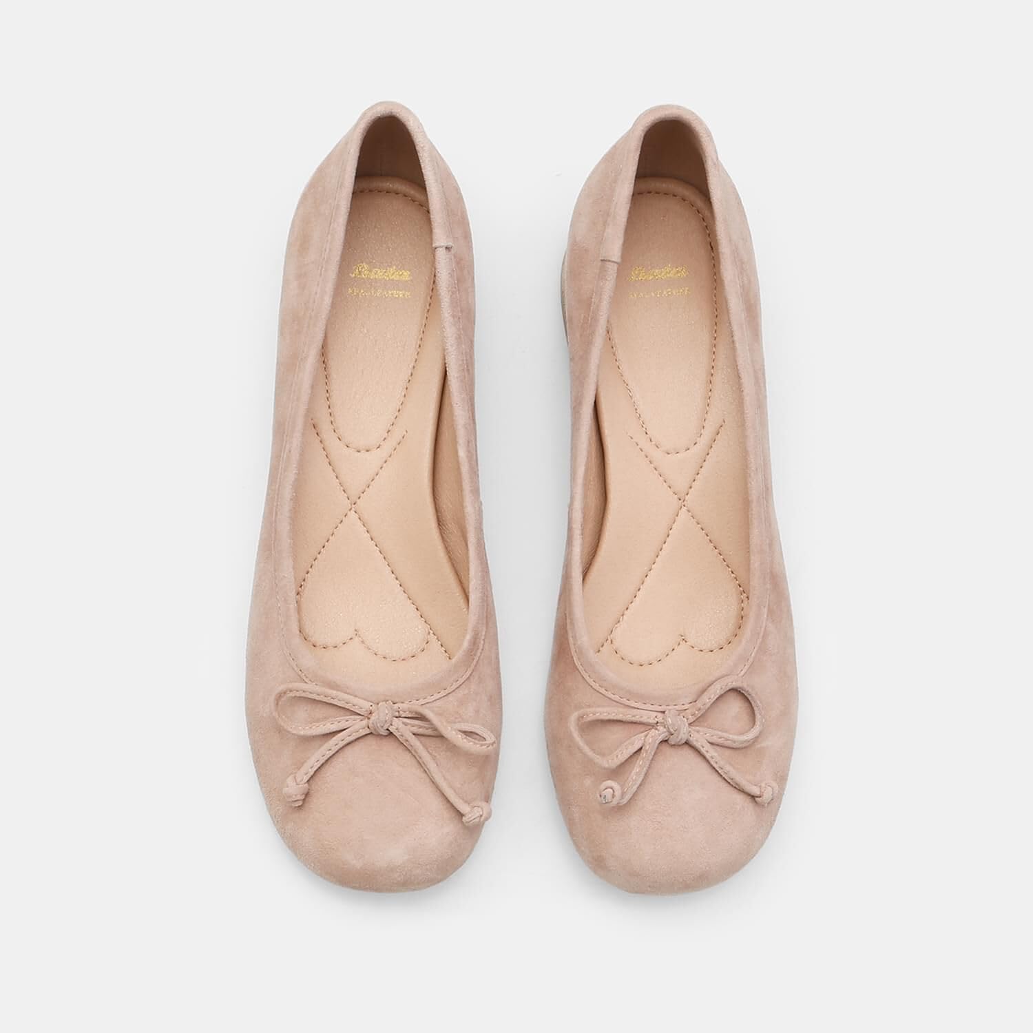 Bata Ballerines en daim ballerines beige 36 EU à talon