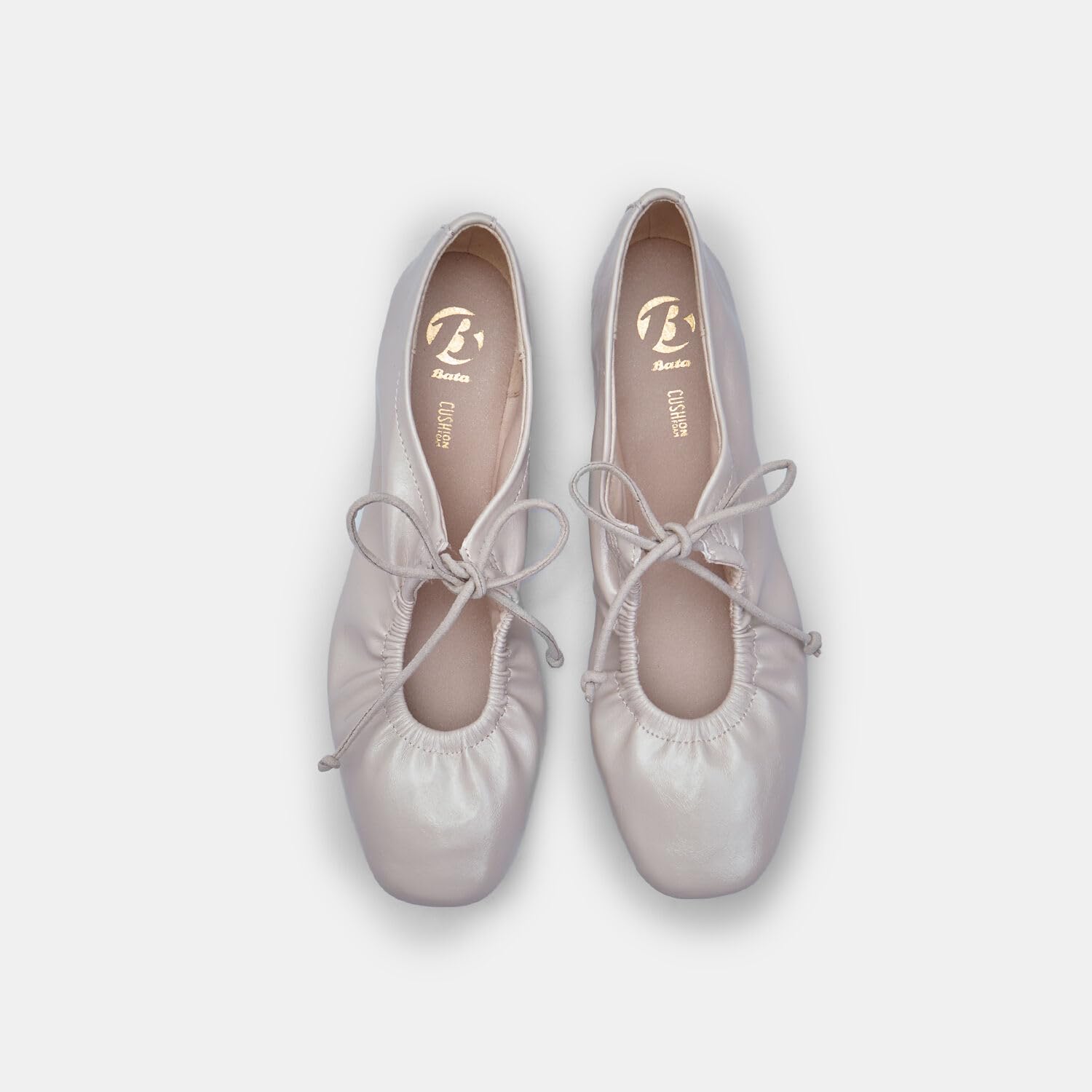 Bata Ballerines froncées nœud beige 36 EU