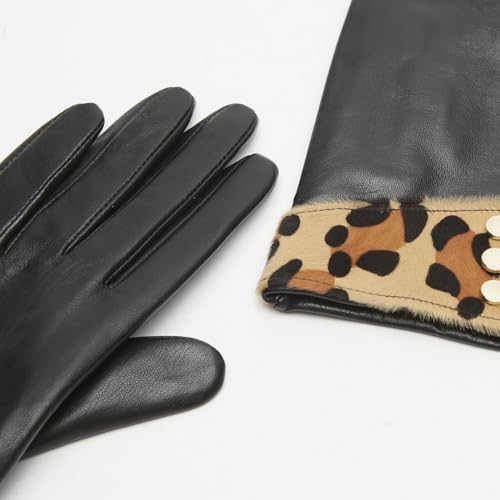 Bata Gants cuir détail animalier