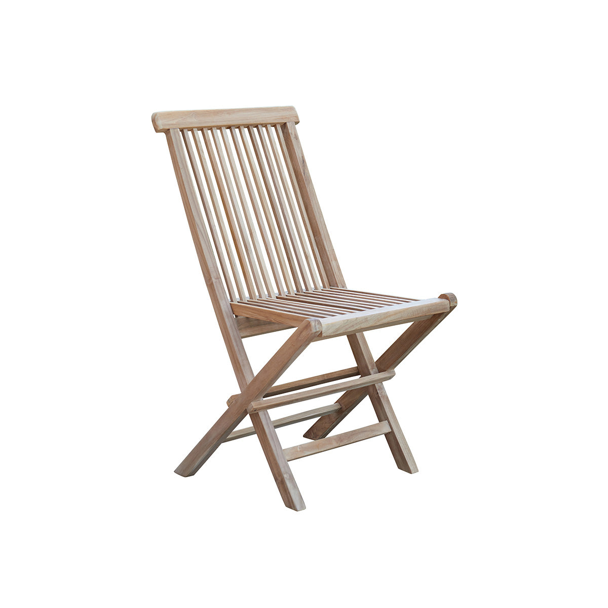 Berah Getah MIDLAND chaise jardin teck massif pliante