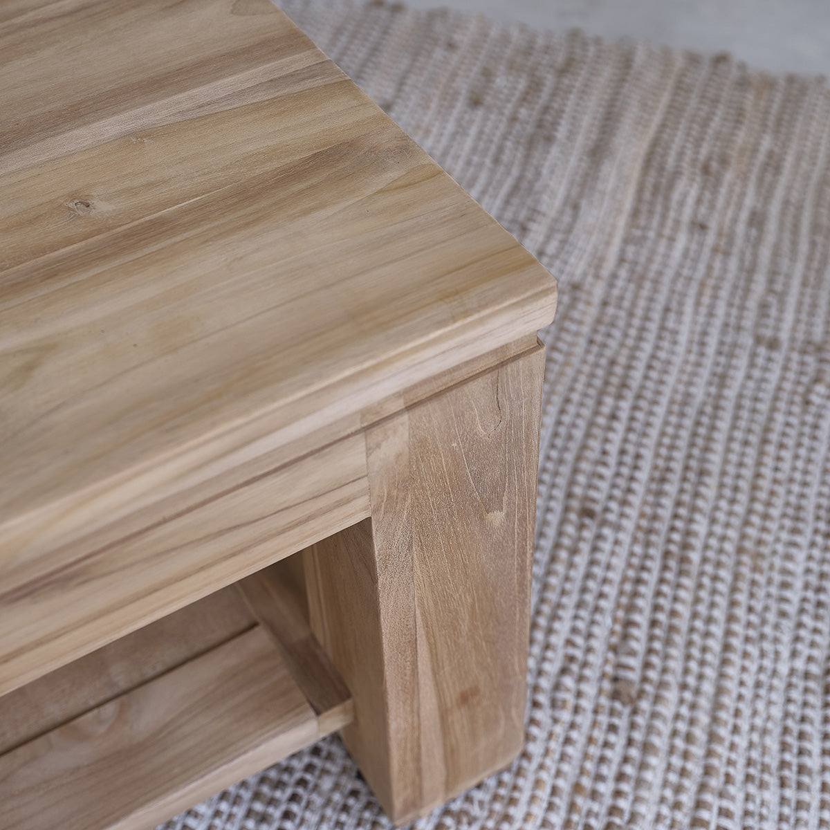 Berah Getah Boston table basse teck massif 100 cm