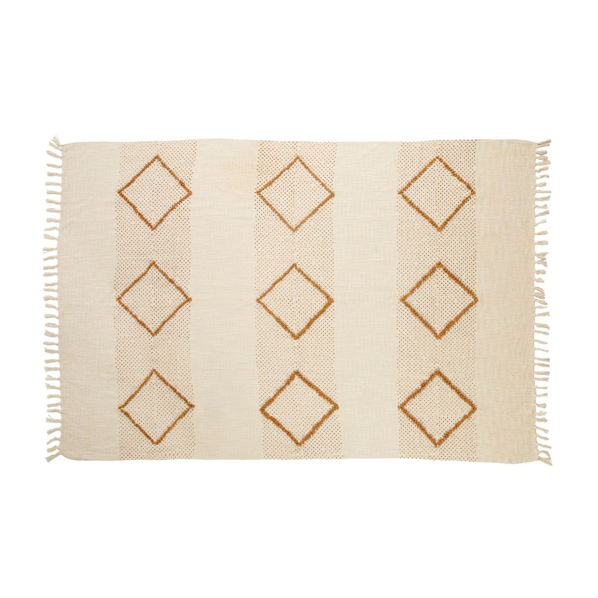 Andrea House Textil plaid coton beige 130x170 cm
