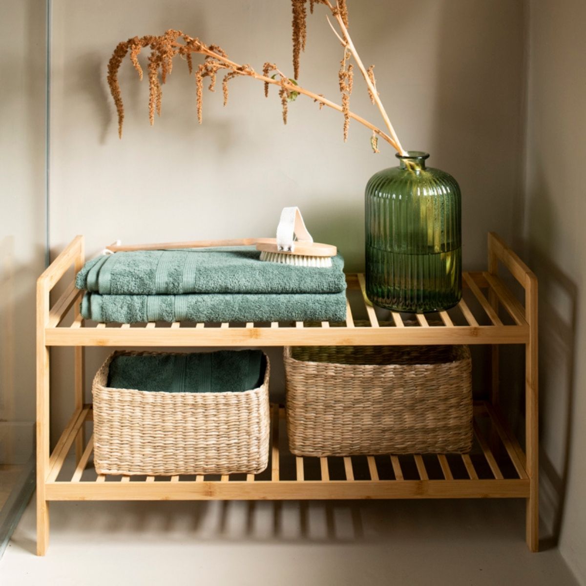 Andrea House Baño étagère chaussures bambou