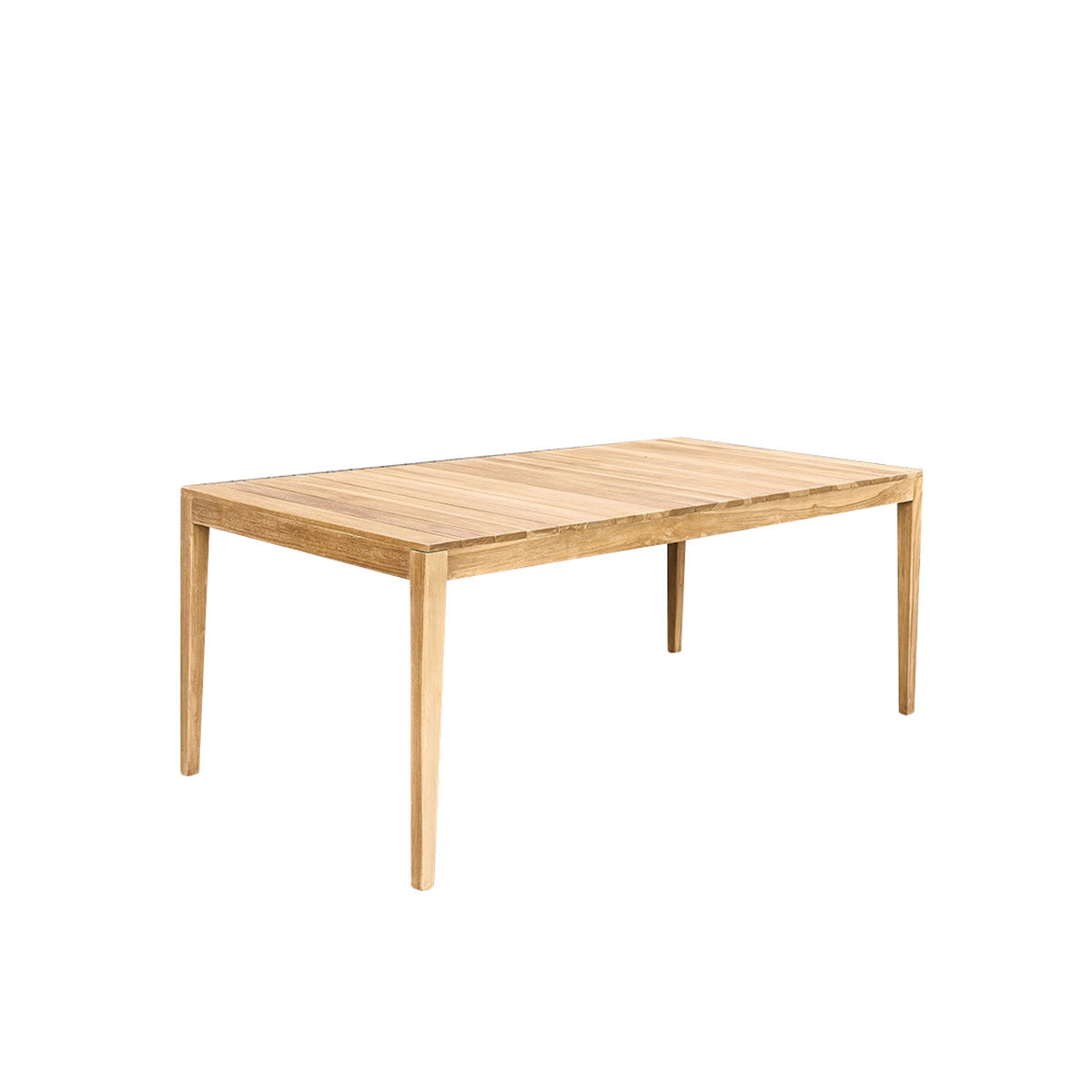 Berah Getah Livie table de jardin teck 8 personnes lattes