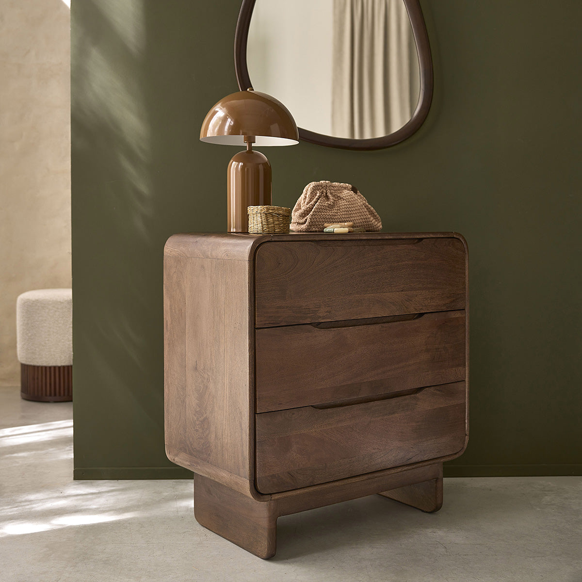 Berah Getah SOFIA commode manguier 70 cm 3 tiroirs