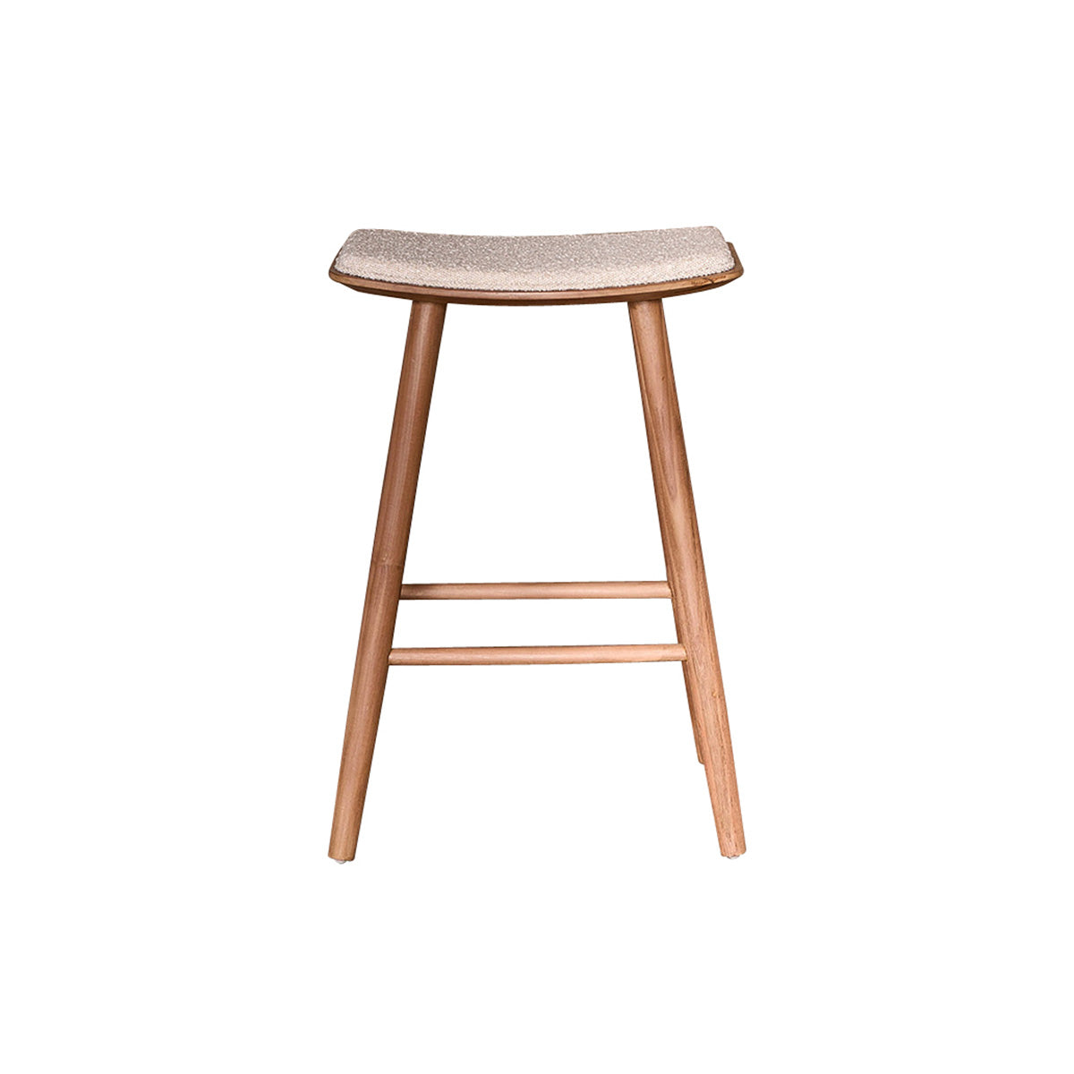 Berah Getah Ambre Tabouret de bar teck bouclette 65 cm