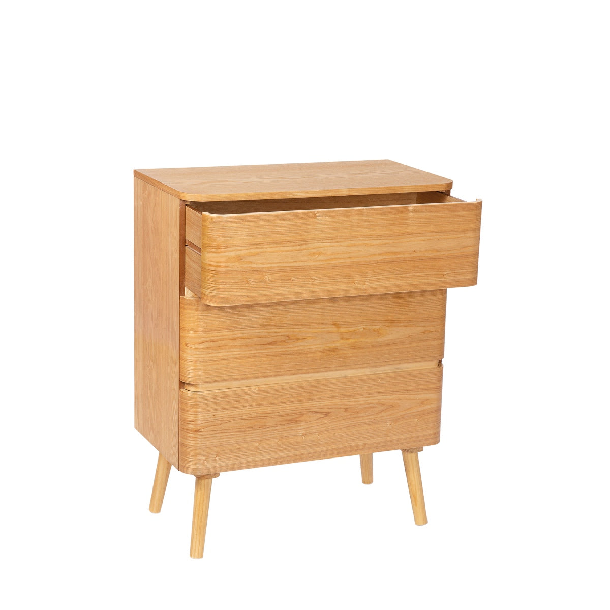 Andrea House Mueble commode bois moderne 3 tiroirs