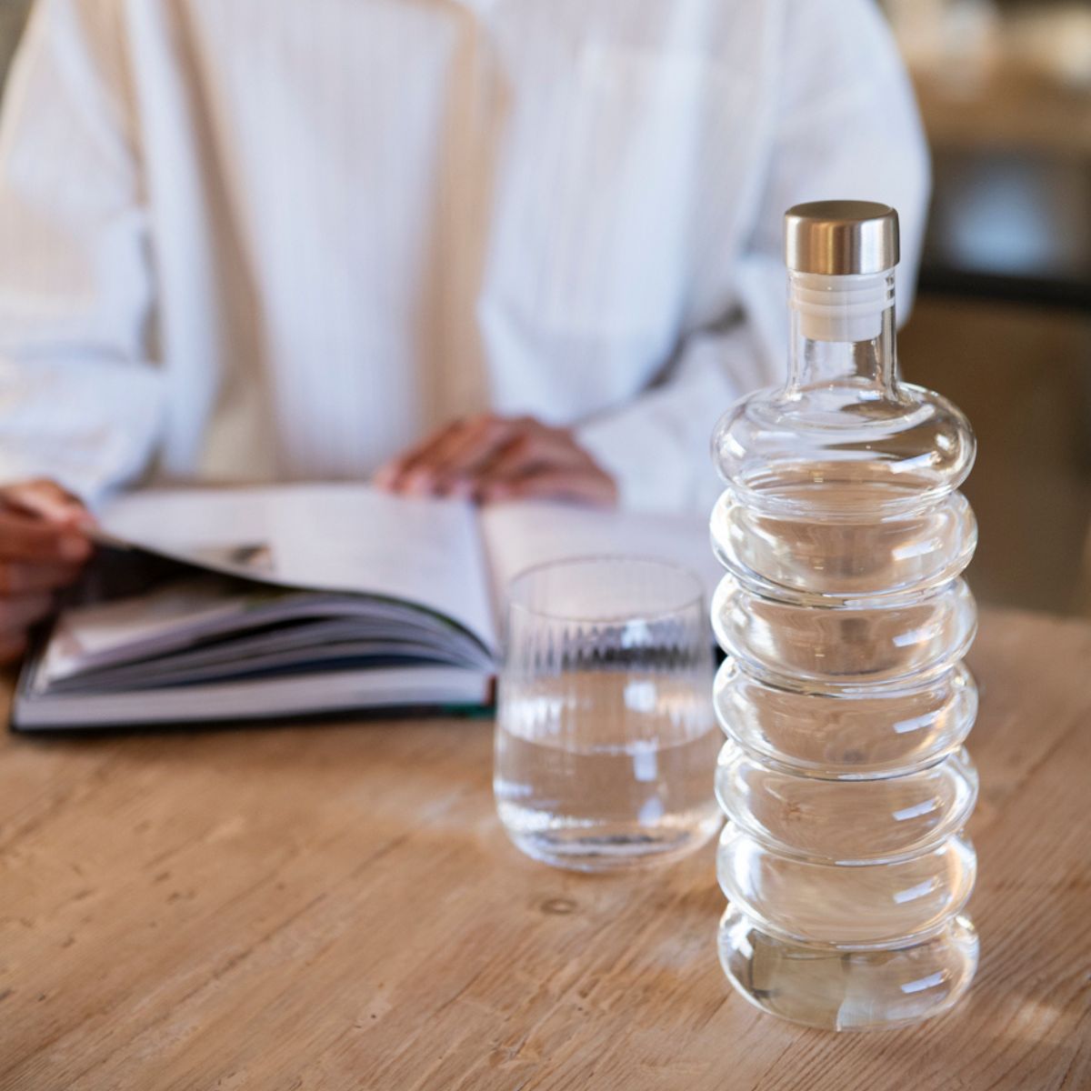 Andrea House bouteille eau verre spirale 1 L