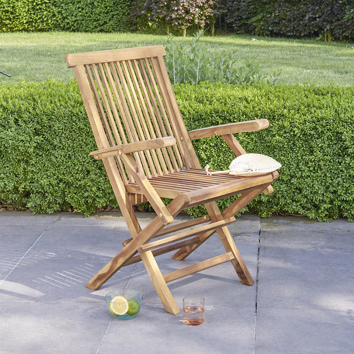 Berah Getah BALI fauteuil jardin teck pliant miel