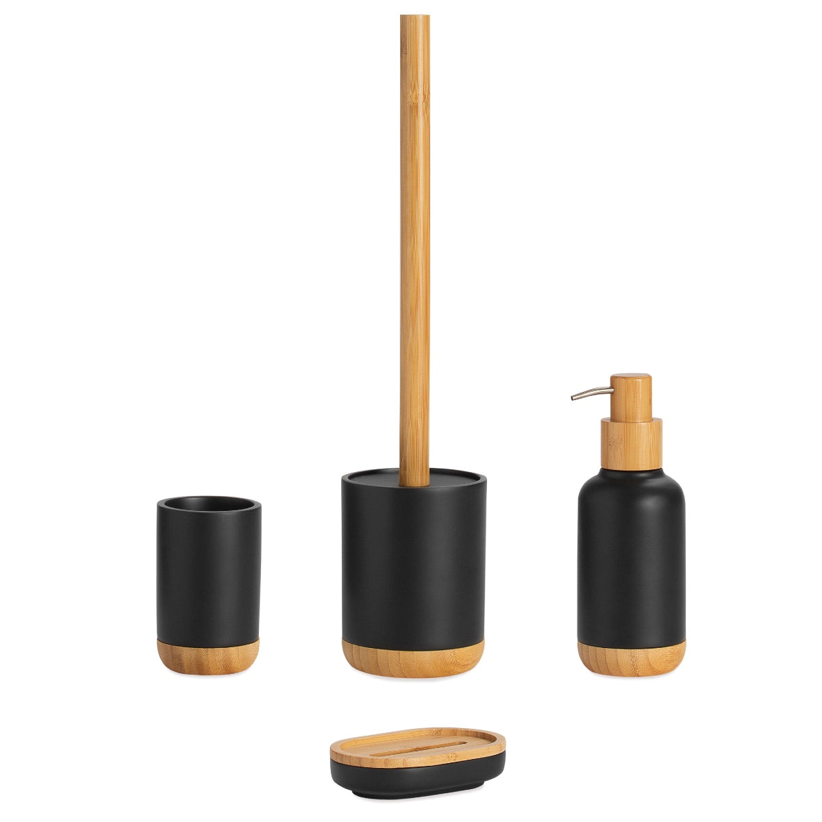 Andrea House Bain porte-savon bambou noir nordique