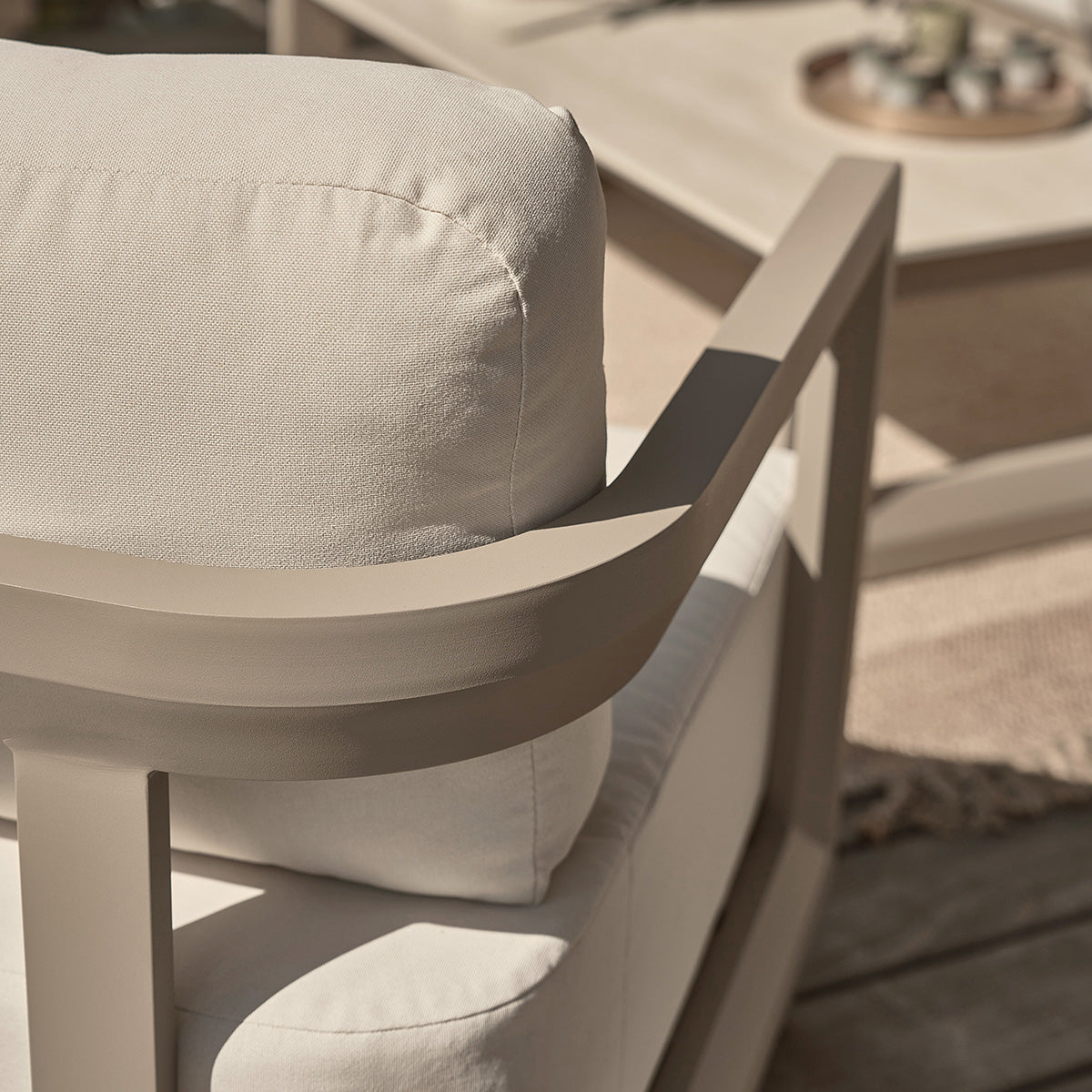 Berah Getah Caliza salon de jardin bas alu taupe 5 pers.