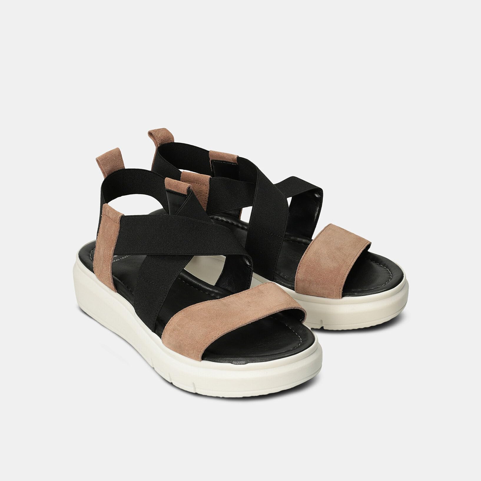 Bata sandales daim femme plateforme cuir