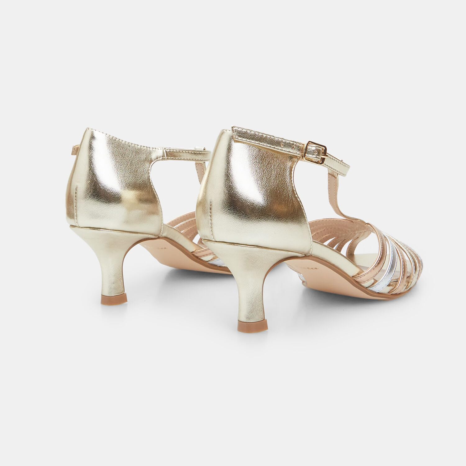 Bata Sandales femme talon 6 cm T-bar croisées