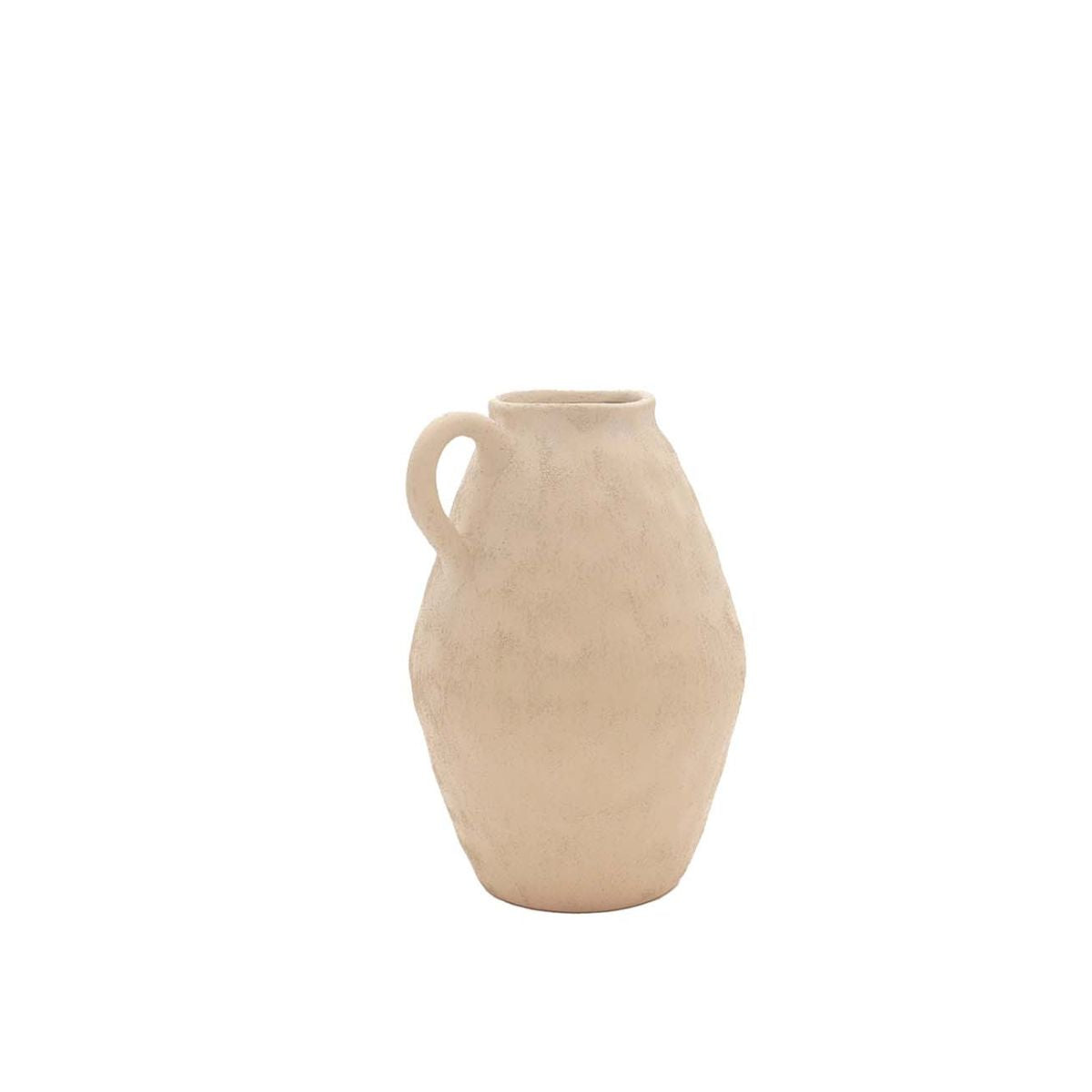 Andrea House Masaka Vase grès beige 25 cm