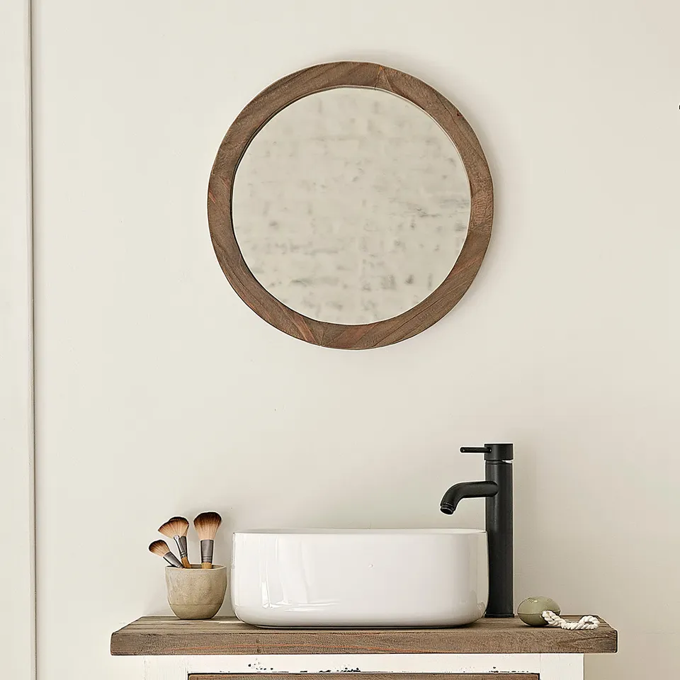 Berah Getah Sezanne miroir rond pin recyclé Ø 50 cm