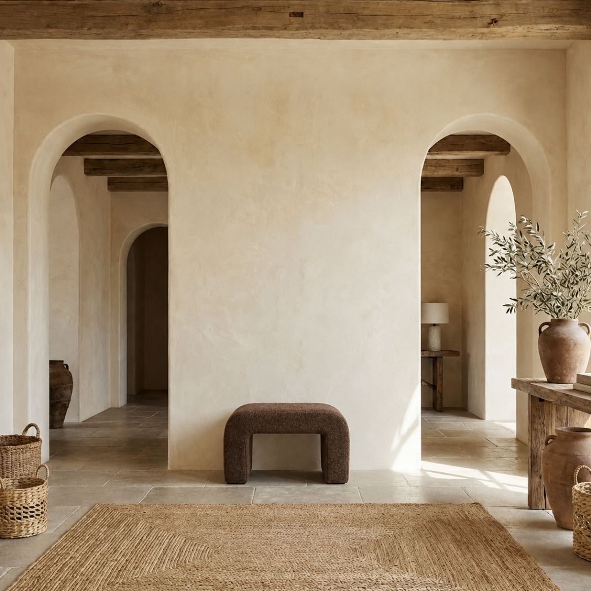 Andrea House Saya tabouret tapissé marron