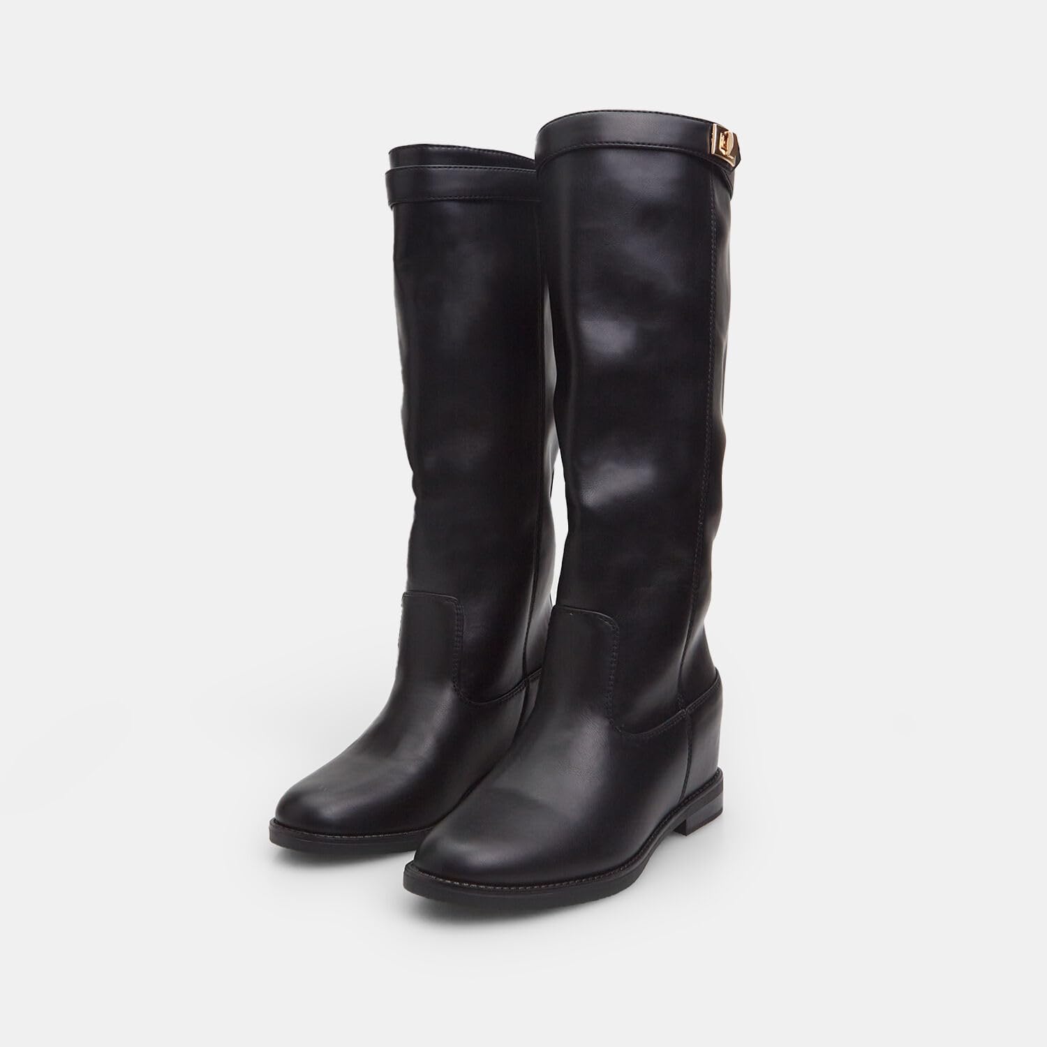 Bata Bottes Femme à Boucle Bottes Compensée Intérieure