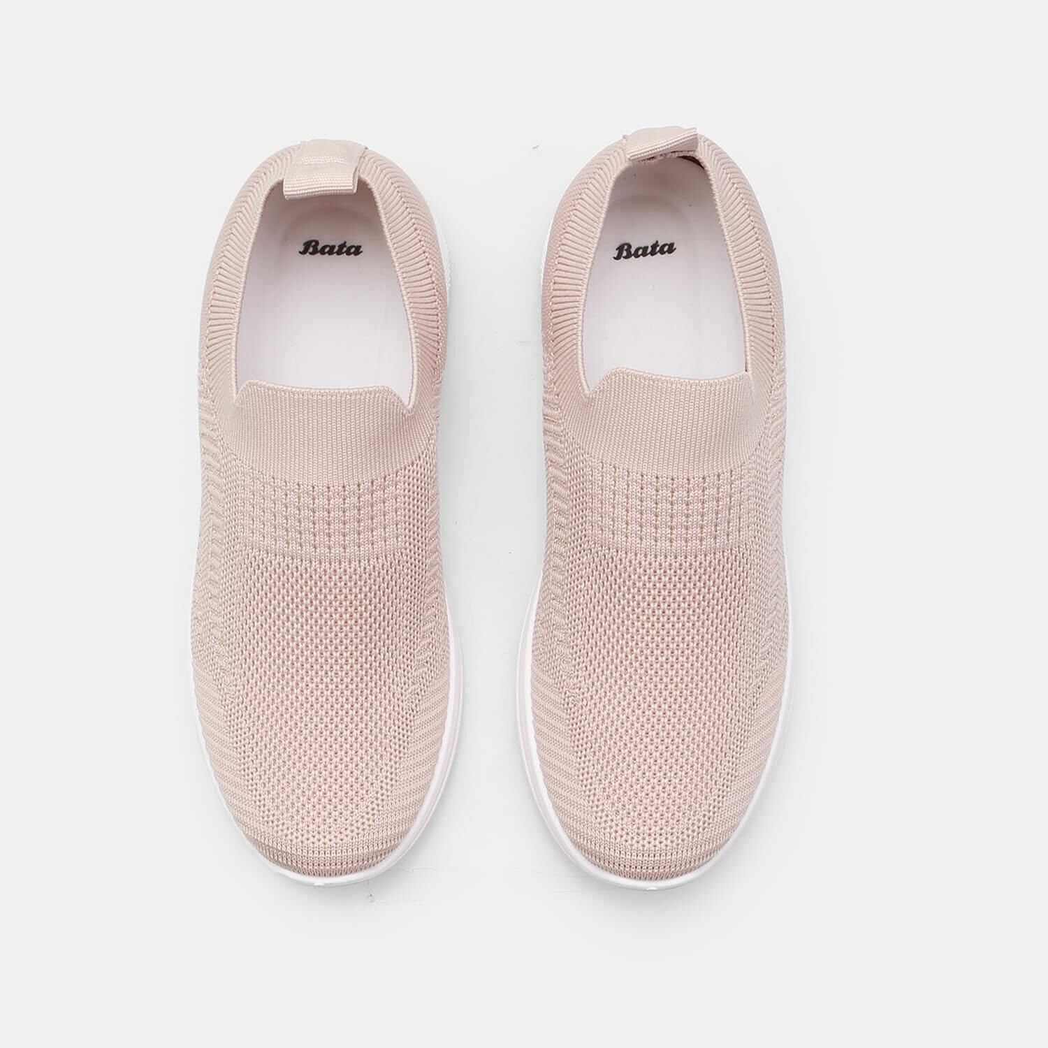 Bata Slip On slip-on femme confortable rose et argent