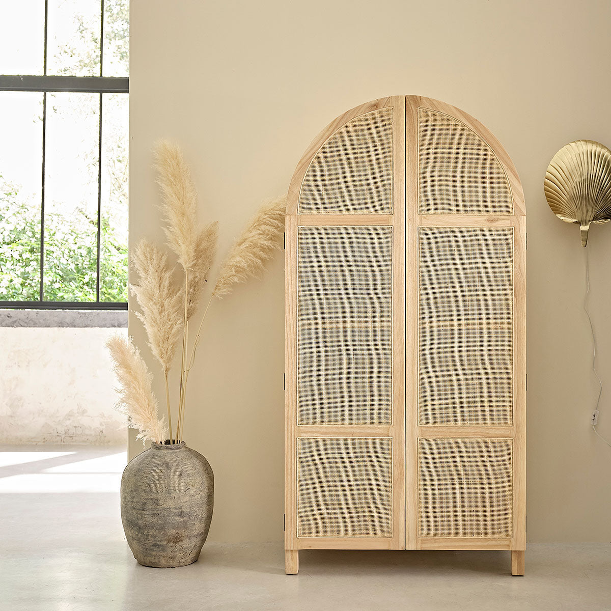 Berah Getah Maël armoire mindi cannage 90 cm