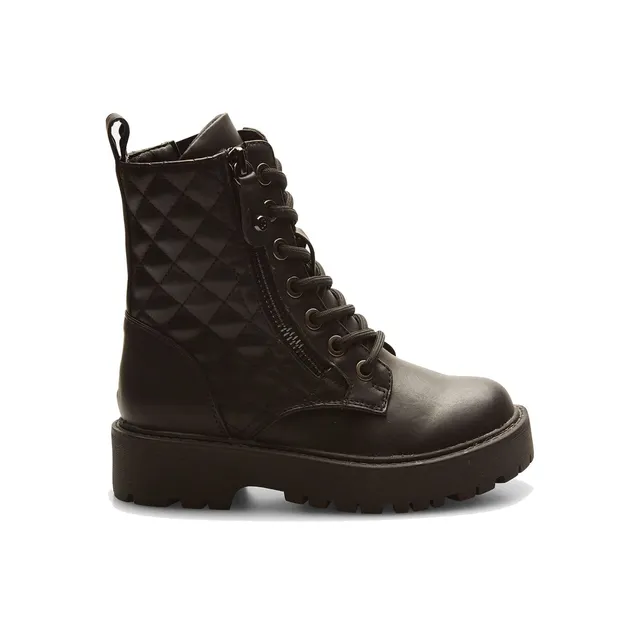 Bata Bottines boots combat fille lacets zip