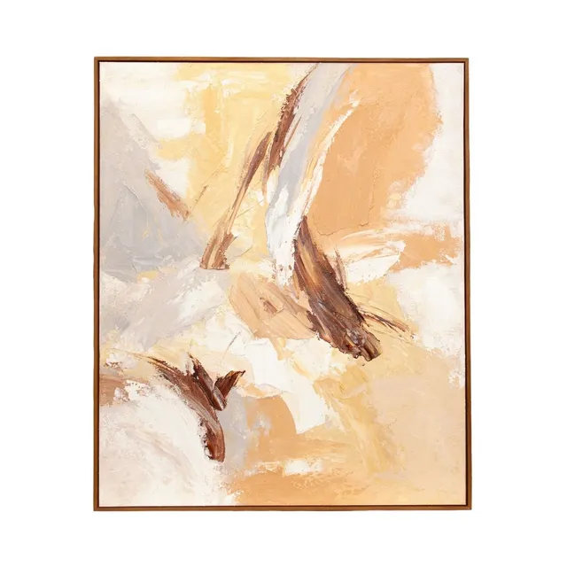 Andrea House Provence tableau abstrait ocre 80x100 cm
