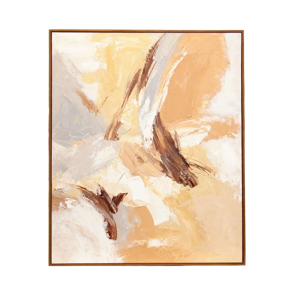 Andrea House Provence tableau abstrait ocre 80x100 cm