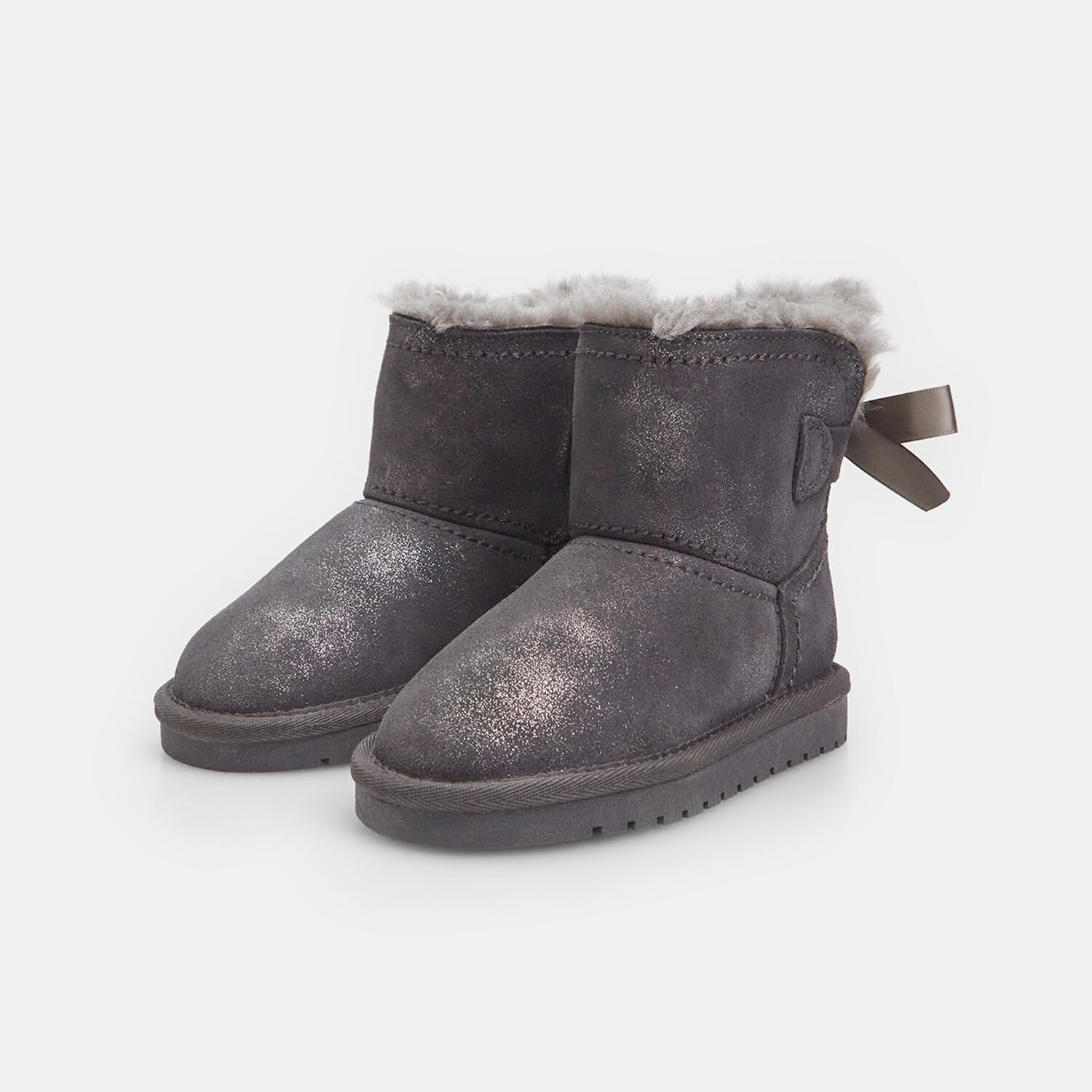 Bata Bottines bottines fille nœud cuir 25 EU fourrée