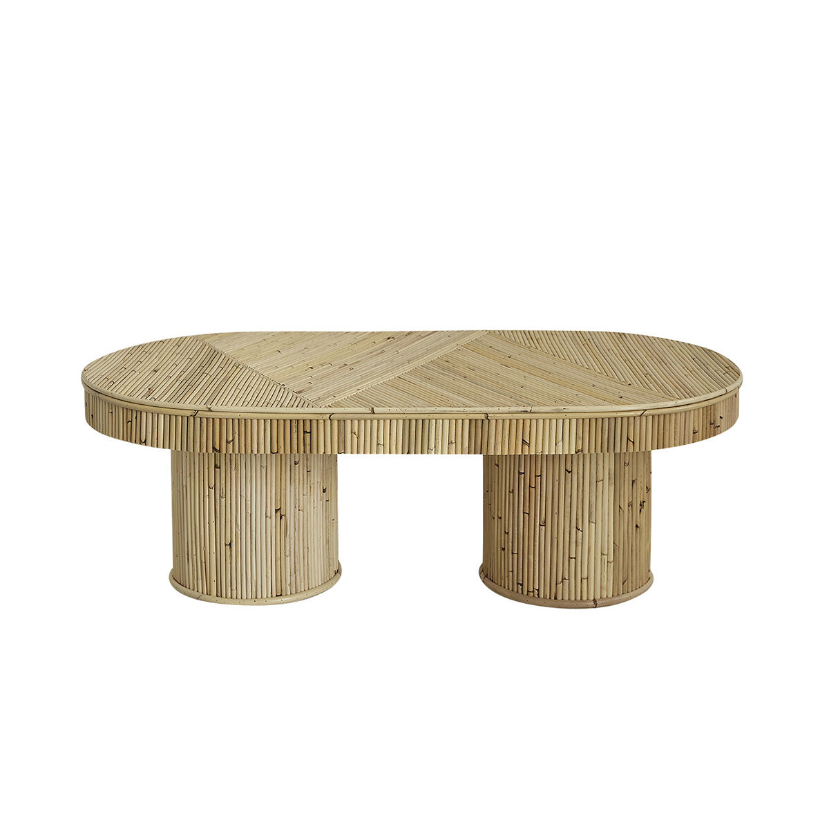 Berah Getah ALMA table basse rotin 120 cm ovale