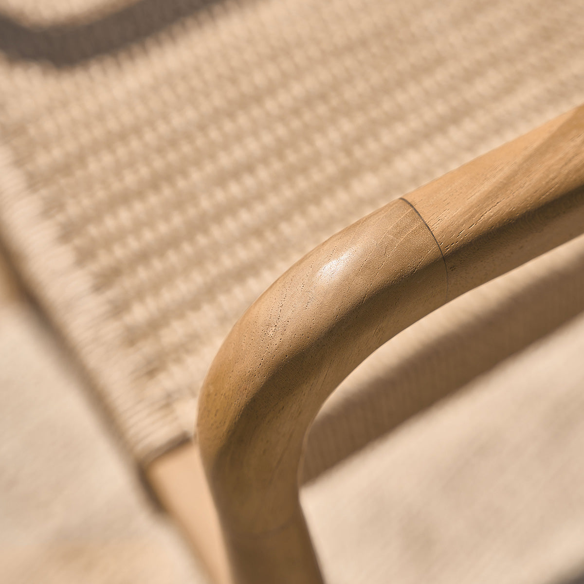 Berah Getah Alizé fauteuil jardin teck cordage