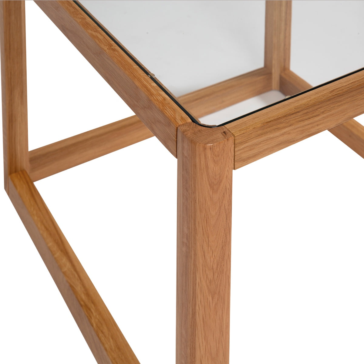 Andrea House Mueble table auxiliaire verre et bois