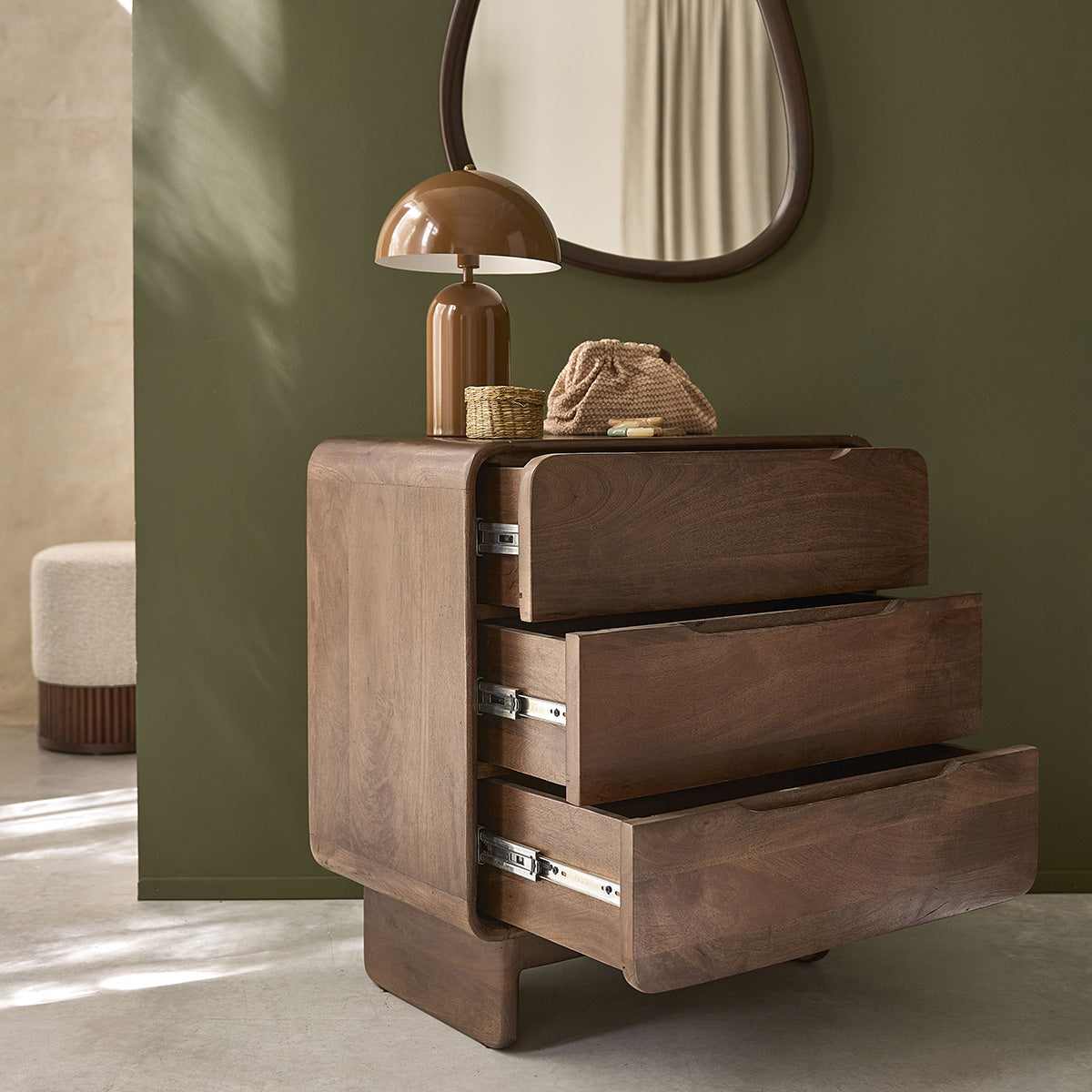 Berah Getah SOFIA commode manguier 70 cm 3 tiroirs