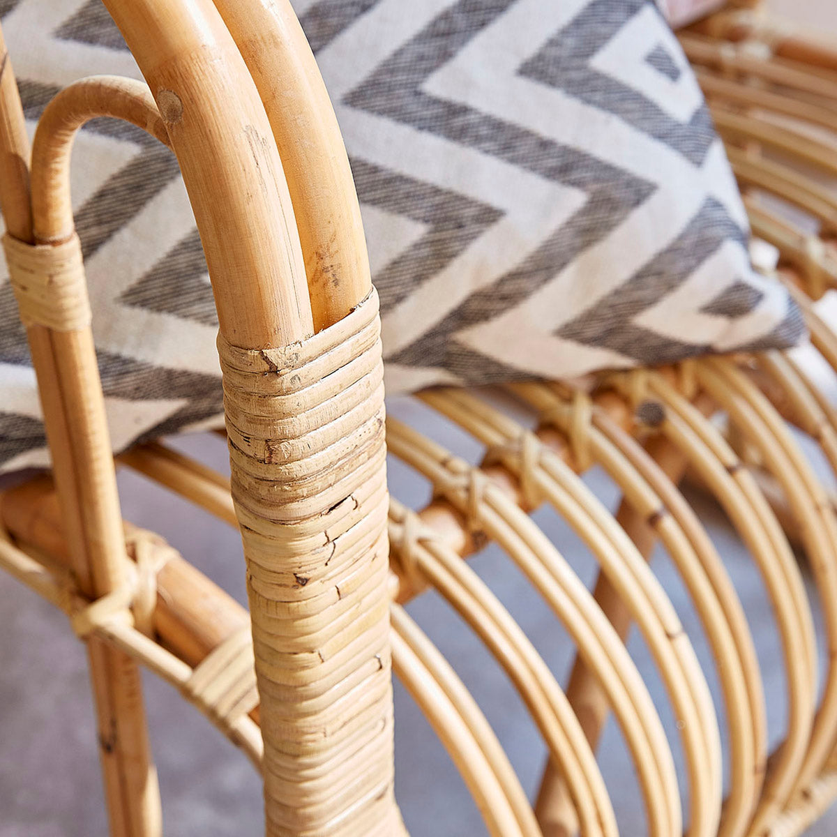 Berah Getah Paola Lot de 2 Fauteuils Rotin Naturel