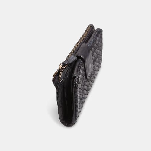 Bata Portefeuilles portefeuille cuir tressé femme Noir