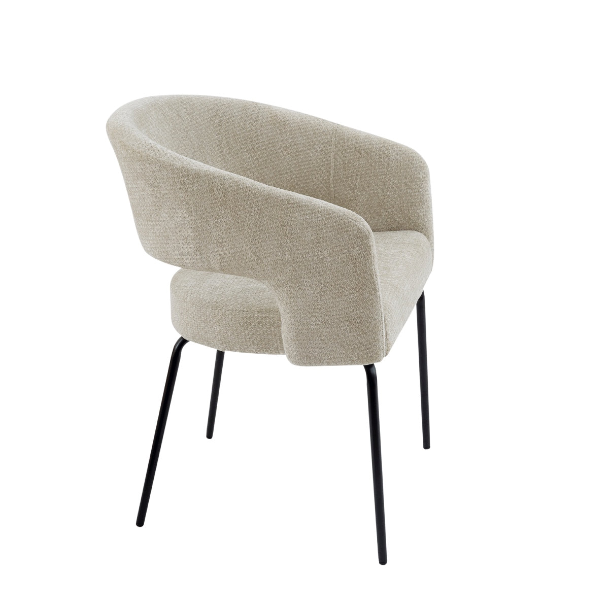 Andrea House Mila chaise moderne tapissée beige