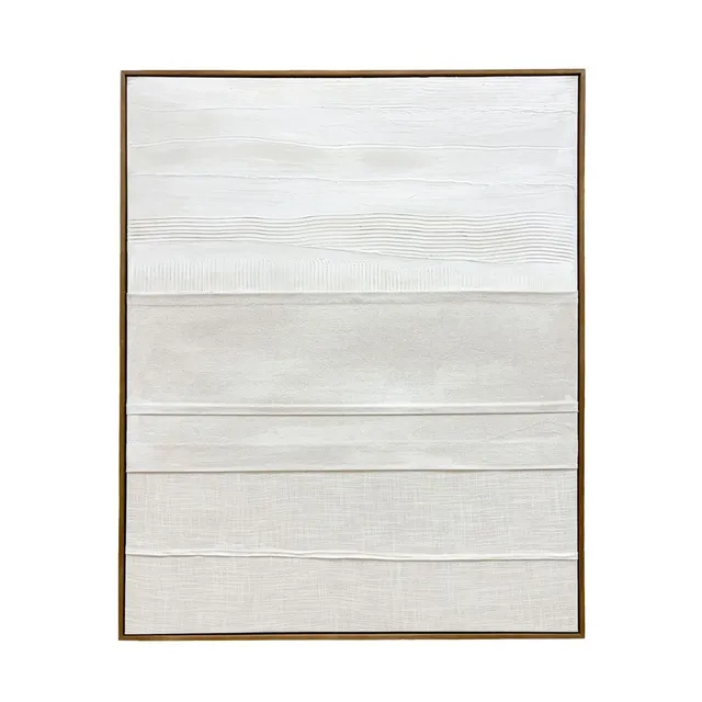 Andrea House Java tableau abstrait blanc 80x100 cm