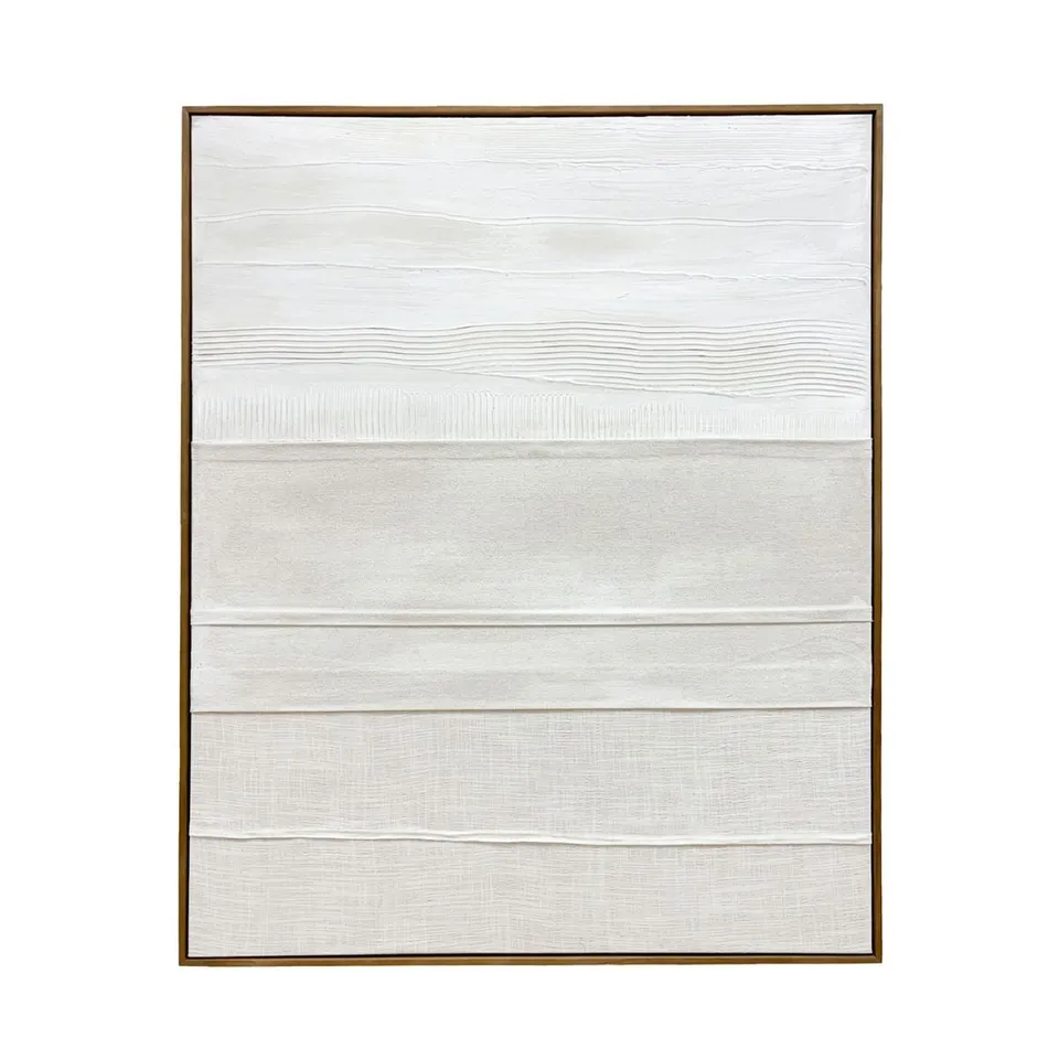 Andrea House Java tableau abstrait blanc 80x100 cm