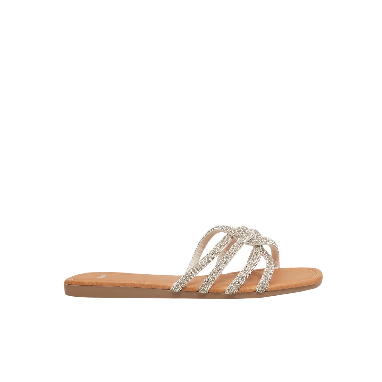 Bata Sandales Femme Mules Plates Lanières Strassées