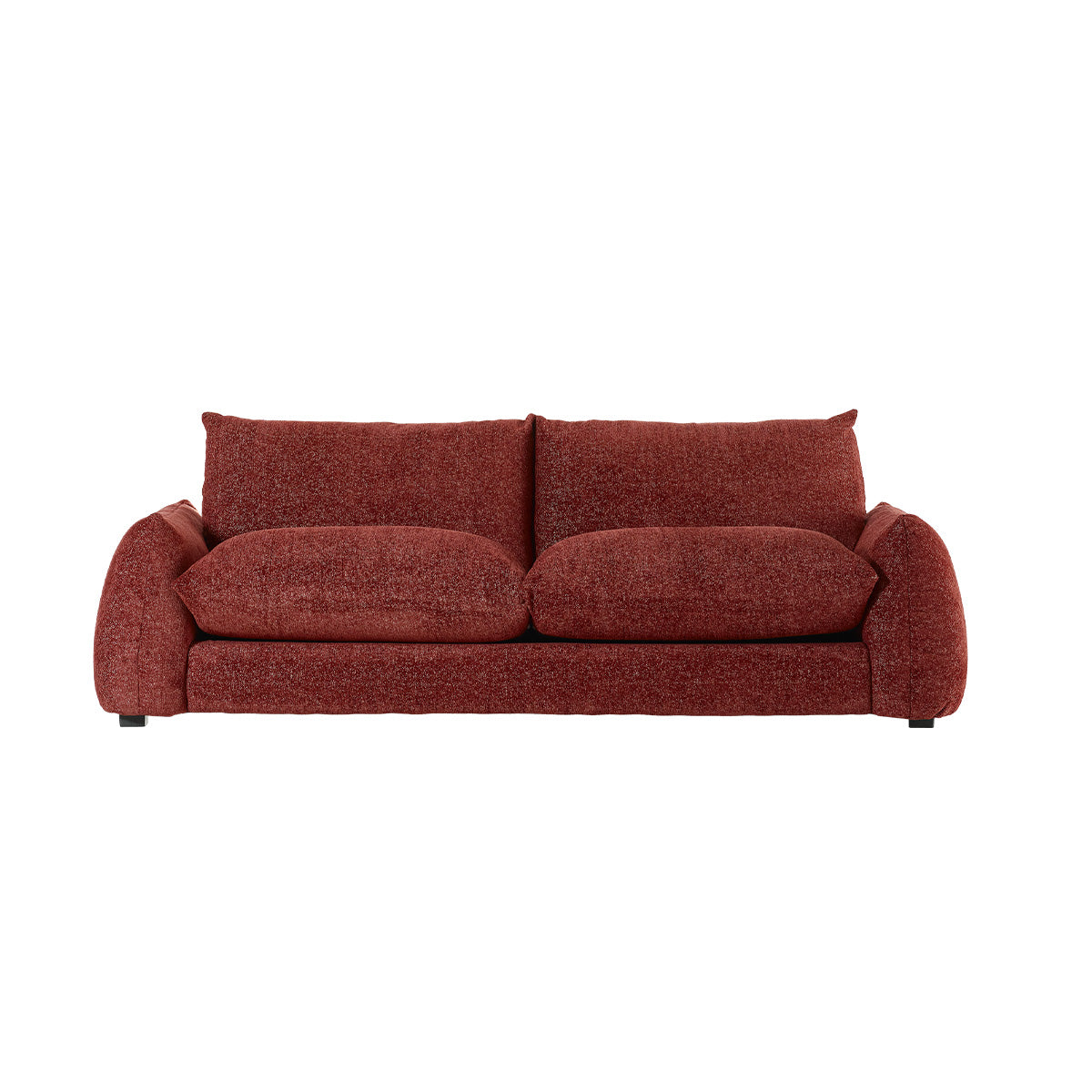 Berah Getah JACQUES canapé 3 places chenille lie-de-vin