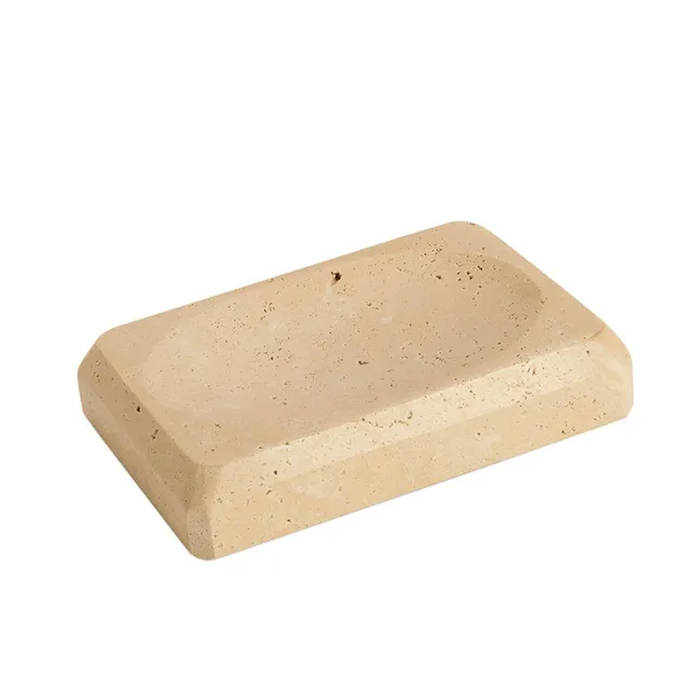 Andrea House Baño porte-savon marbre travertin mains