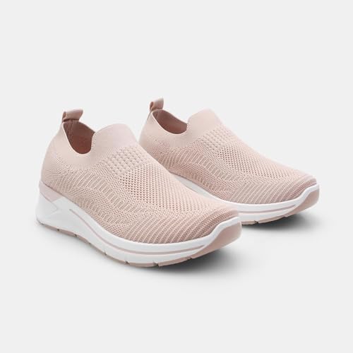 Bata Slip On slip-on femme confortable rose et argent