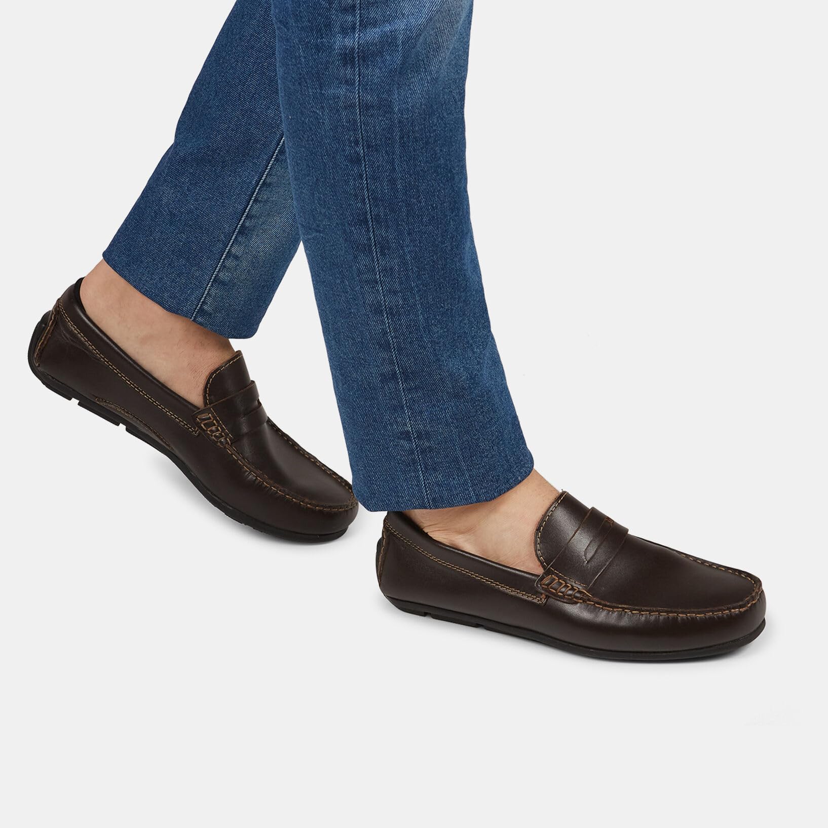 Bata Mocassins Homme en Cuir Chaussures Ville Confort