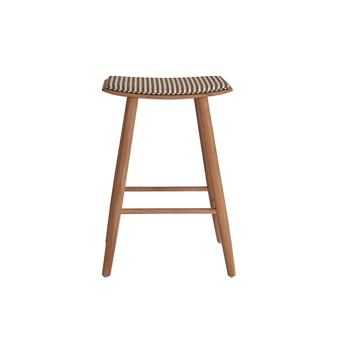 Berah Getah AMBRE Tabouret de bar teck 65 cm rayé