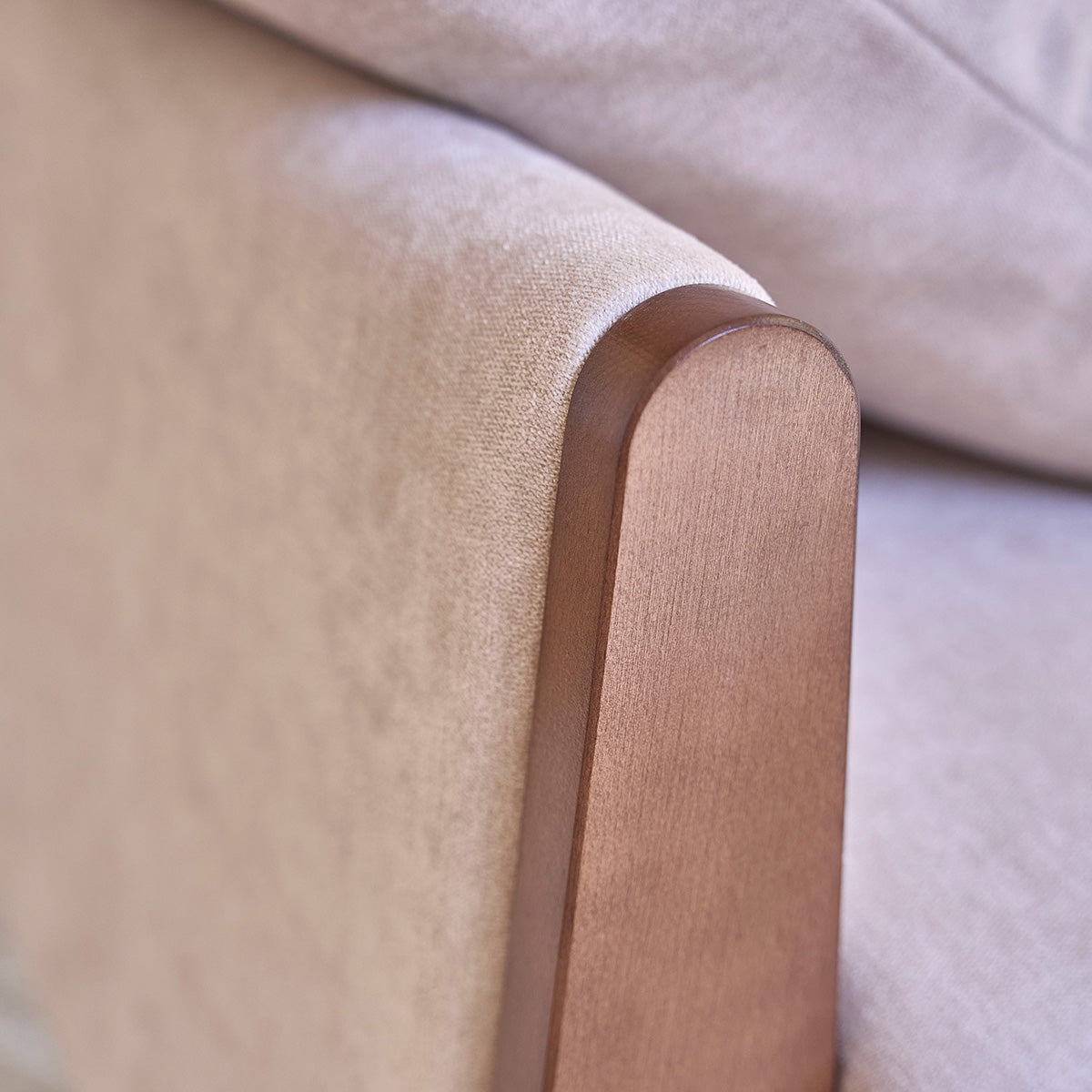 Berah Getah Ondine canapé 3 places velours beige chiné