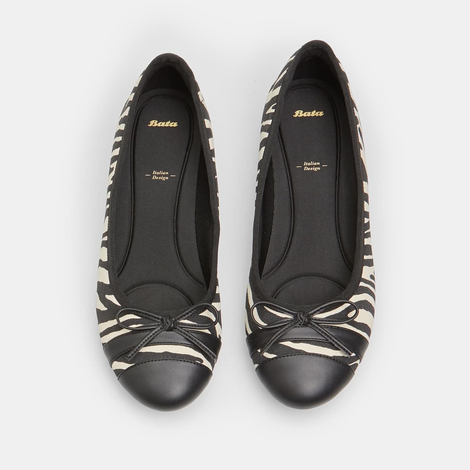 Bata Ballerines femme blanc tissu à nœud