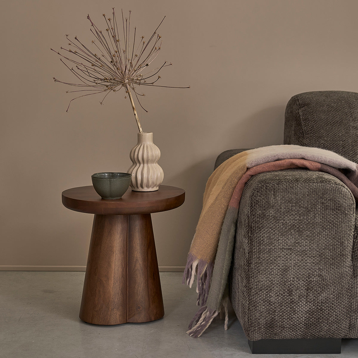 Berah Getah Paula table d'appoint manguier ronde petit