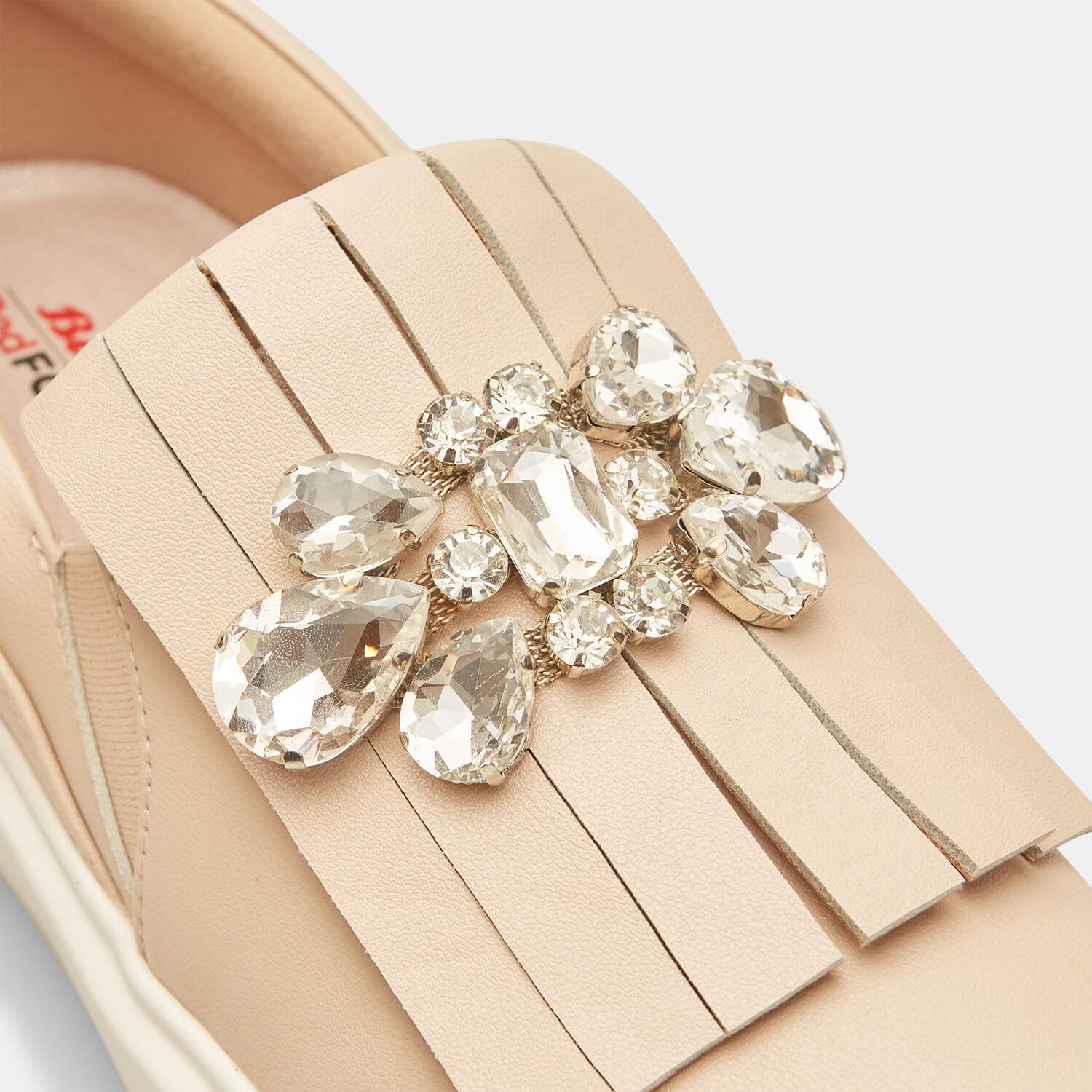 Bata Mocassins femme franges bijou chaussures plates