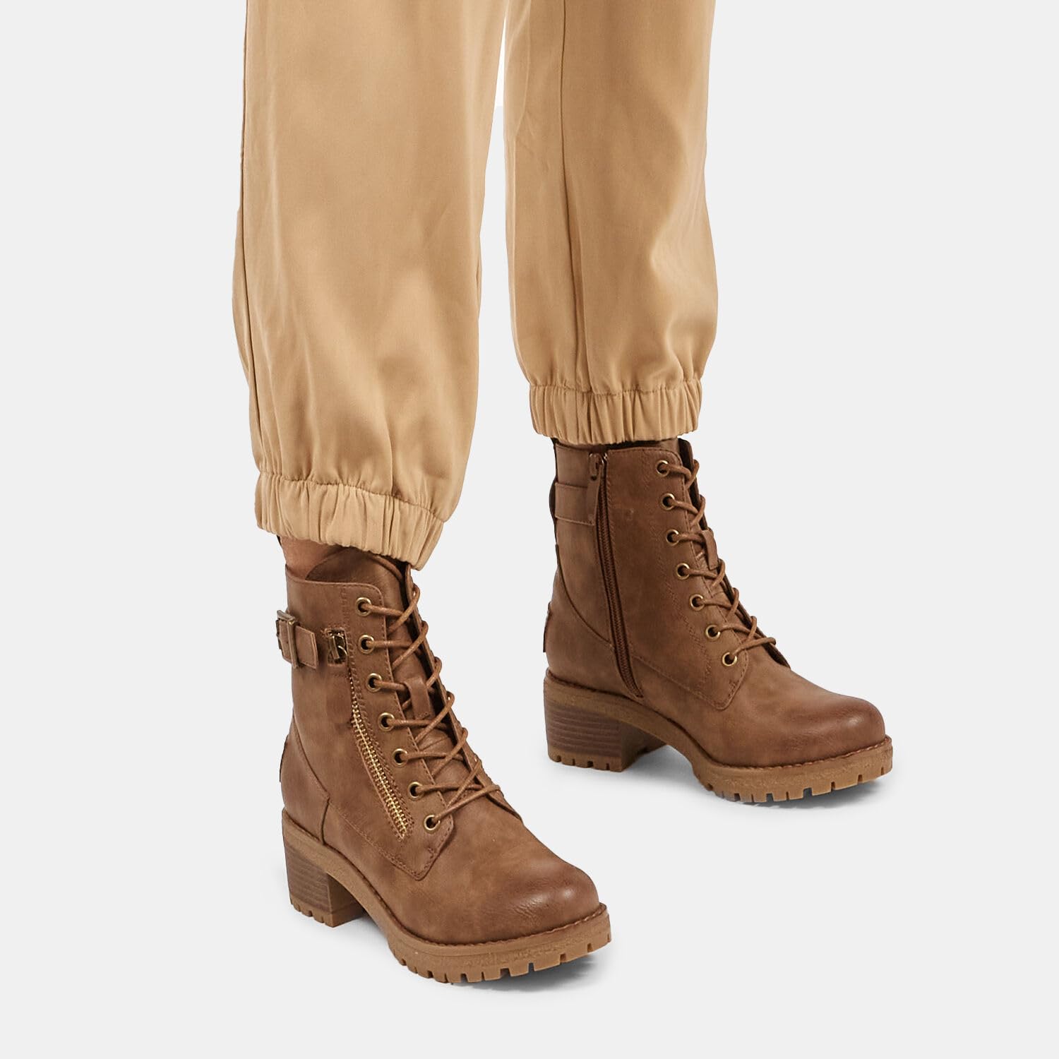 Bata Bottines femme zip boucles boots ville confort
