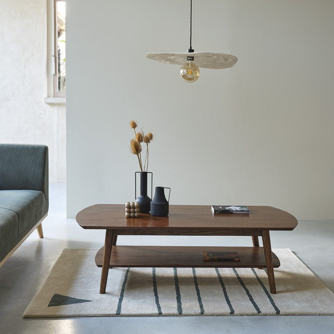 Berah Getah VINTAGE table basse mindi noyer 130 cm